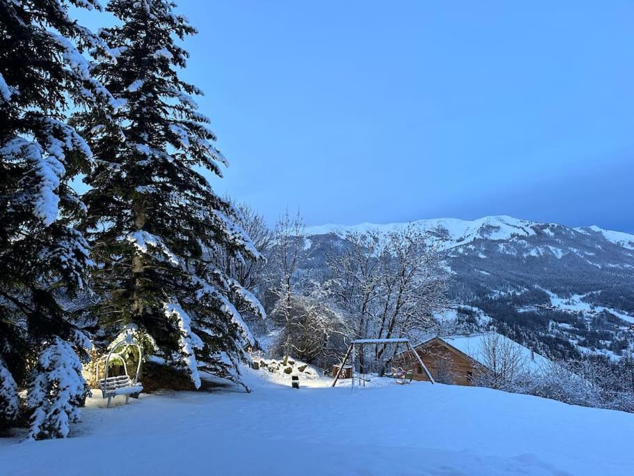 Chalet D'Architecte Avec Vue Panoramique Аллос Екстер'єр фото